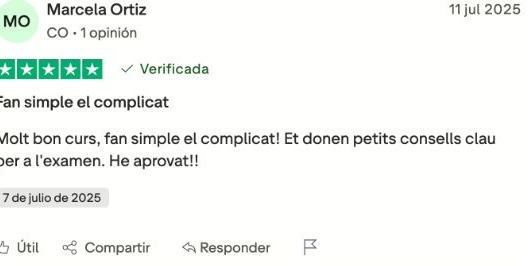 Opinió real de cinc estrelles d’una persona que ha confiat en C2Català