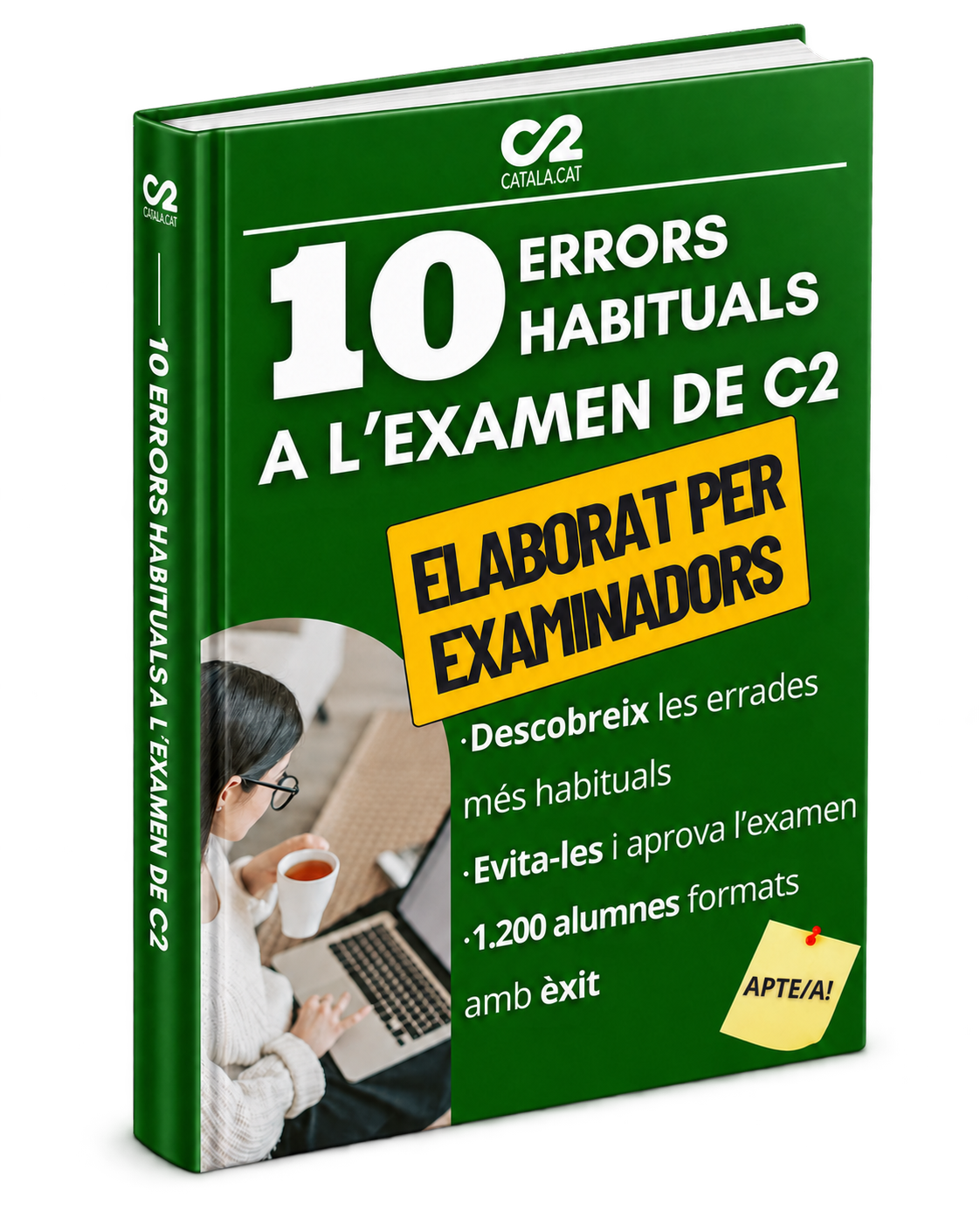 Mockup del llibre digital 10 errors habituals a l’examen de C2, elaborat per examinadors